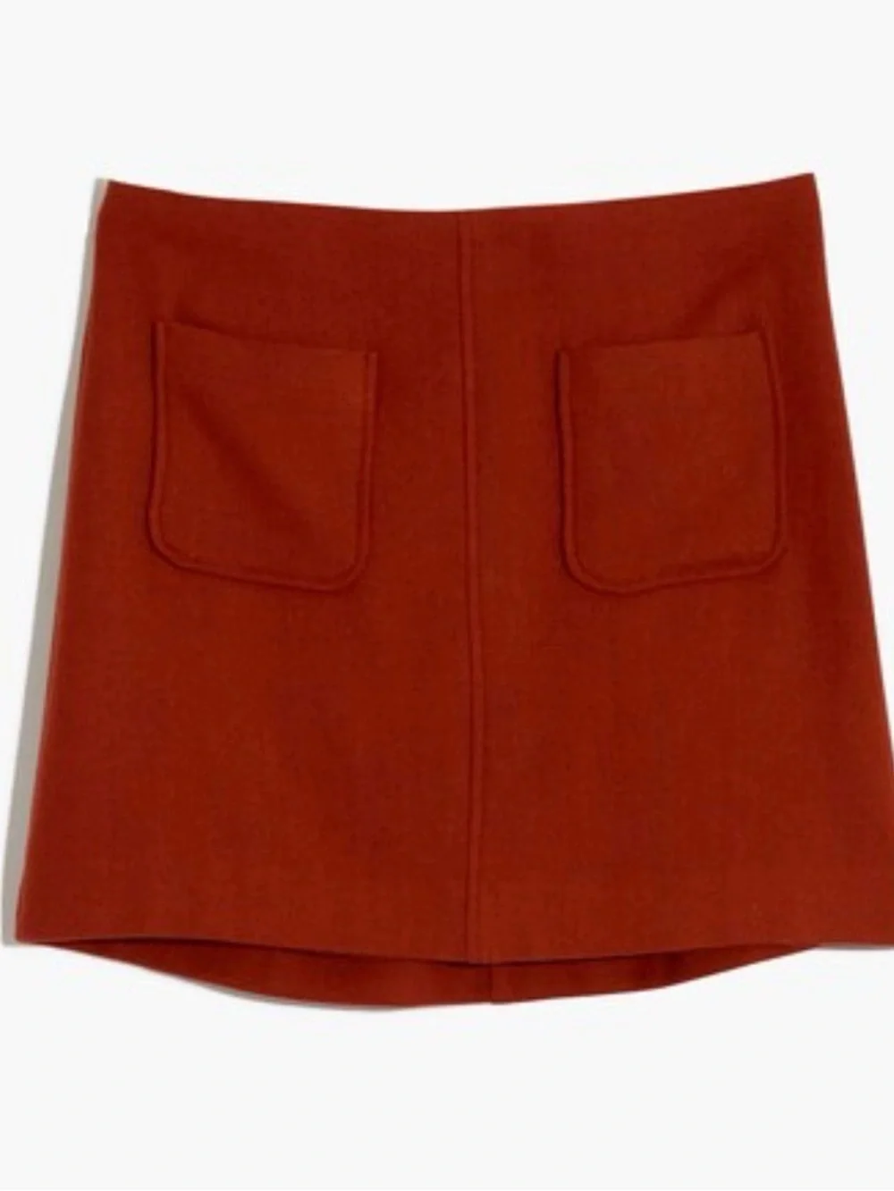 Madewell NWOT Museum Patch-Pocket Mini Skirt in Faded Rust, Size 8
